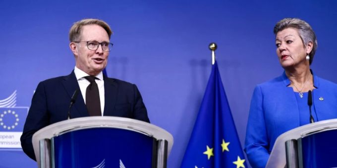 Leijtens mit EU-Innenkommissarin Johansson in Brüssel Leijtens mit EU-Innenkommissarin Johansson in Brüssel