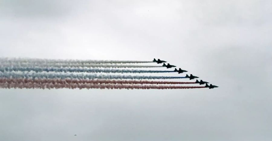 Russia Navy Day parade in St. Petersburg