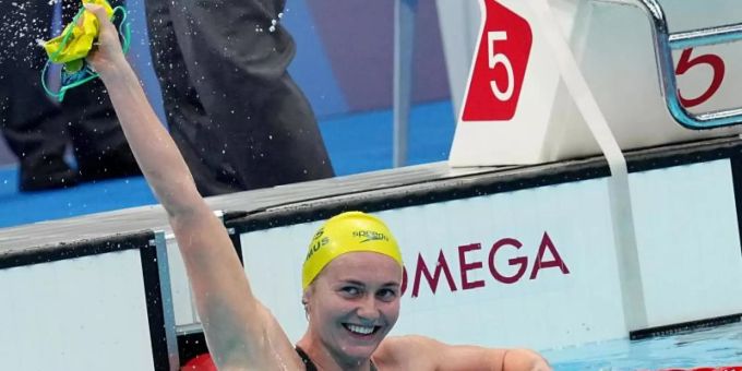 Die Australierin Ariarne Titmus holte Gold über 400 Meter Freistil. Foto: Michael Kappeler/dpa Die Australierin Ariarne Titmus holte Gold über 400 Meter Freistil. Foto: Michael Kappeler/dpa