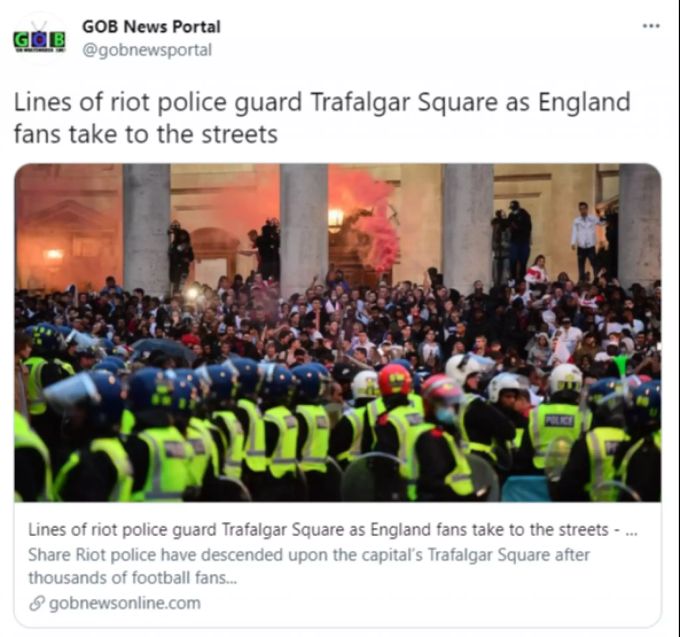 Nach dem Final der Euro 2020 hat Englands Polizei alle Hände voll zu tun. England
