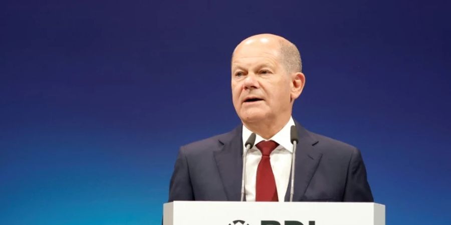 Kanzler Scholz bei BDI-Tagung