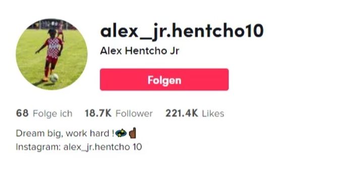 Der neunjährige Alex hat fast 20'000 Follower auf Tiktok. Hentcho