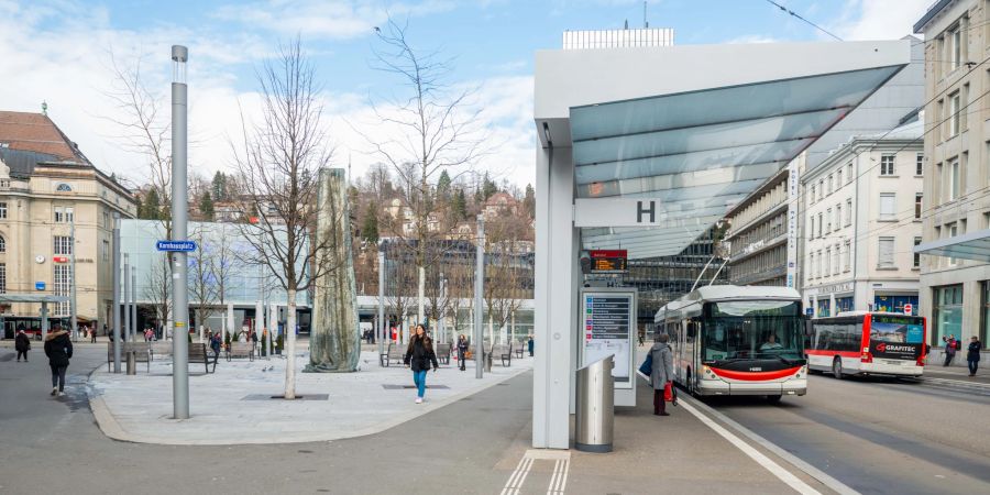 Der Kornhausplatz in St. Gallen.