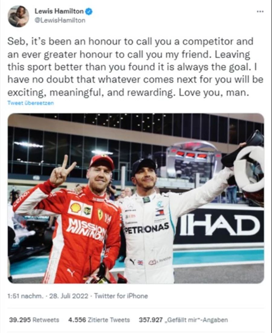 Lewis Hamilton Sebastian Vettel