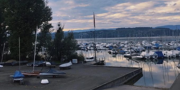 Der Hafen von Faoug VD bei schönem Wetter. Wetter Faoug VD