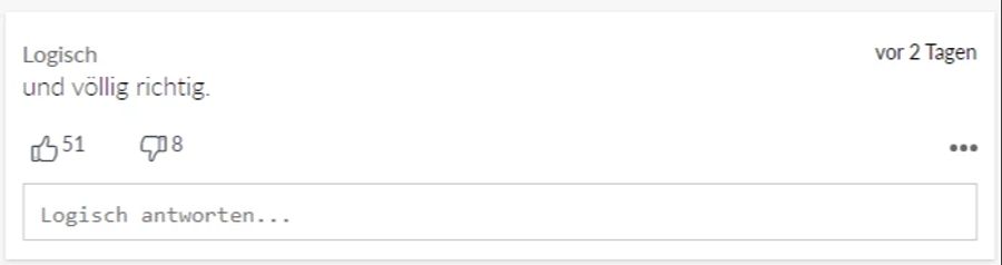 User «Logisch» hat vollstes Verständnis für die ergriffenen Massnahmen