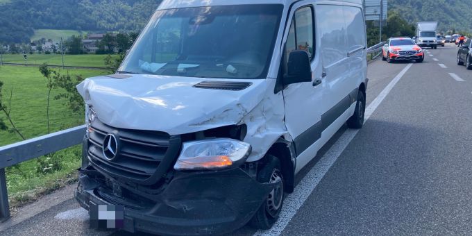 Verkehrsunfall auf der Autobahn A3.