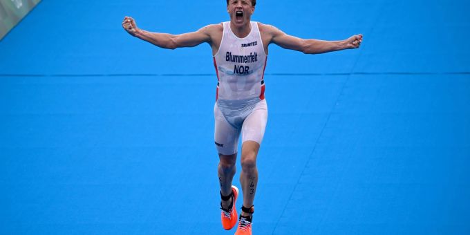 Der norwegische Triathlet Kristian Blummenfelt siegte auch bei der Ironman-WM. Der norwegische Triathlet Kristian Blummenfelt siegte auch bei der Ironman-WM.