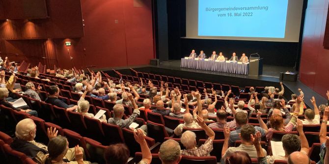 Die Bürgergemeindeversammlung im Theater-Casino Zug war gut besucht.