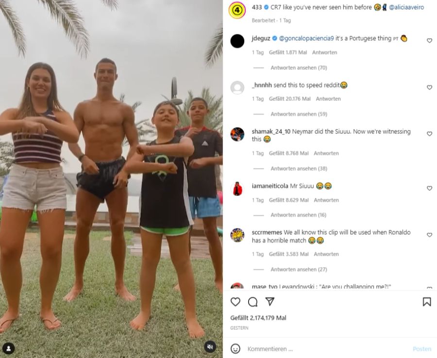 Mit diesem Tanzvideo geht der Fussballer auf Tiktok viral.