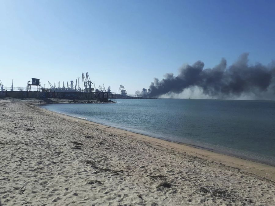 Das russische Schiff «Orsk» wurde kurz nach einem Beitrag von Kots getroffen.
