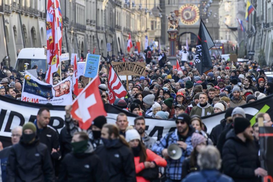 Zahlreiche Skeptiker gingen während der Corona-Krise auf die Strasse. Wie hier, im Januar 2022.