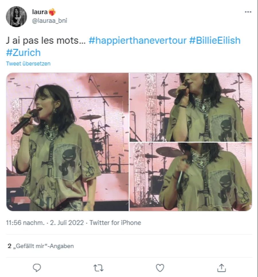 Ihr würden die Worte fehlen, twittert eine weitere Konzert-Gängerin.