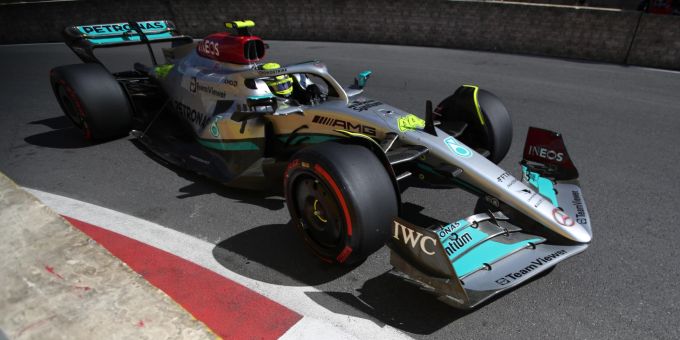 Lewis Hamilton (Mercedes) beim Aserbaidschan-GP der Formel 1. Lewis Hamilton Mercedes Aserbaidschan