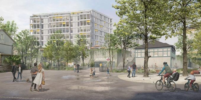 Das Quartierplanareal «Am Orisbach» umfasst neben dem neuen Stadtpark das Post-Gebäude und das ehemalige Feuerwehrmagazin. liestal