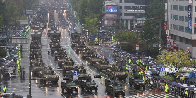 Südkorea Nordkorea Parade Militär