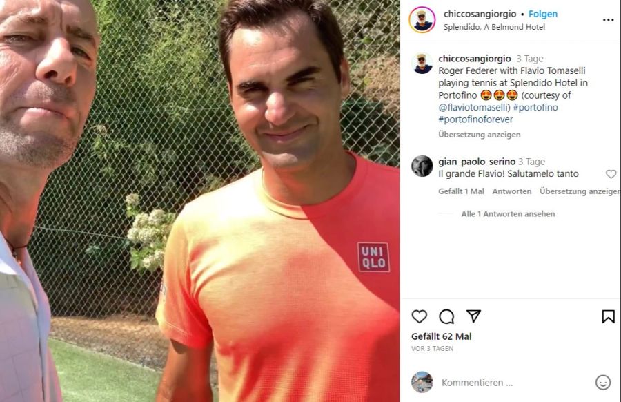 Roger Federer lieferte sich eine Partie Tennis in Italien.