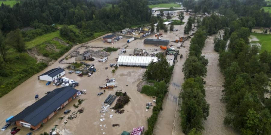 Slowenien Flut Schäden