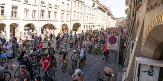 Velofahrer in Bern