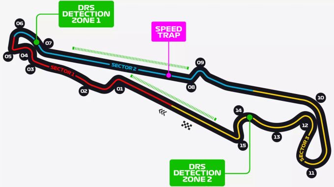 Die Streckenkarte zum Frankreich-GP der Formel 1. Frankreich Formel 1