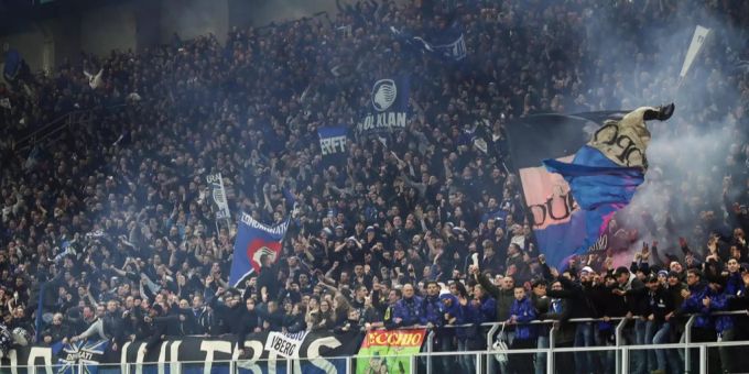 Fans von Atalanta Bergamo während dem Champions-League-Achtelfinal. Coronavirus