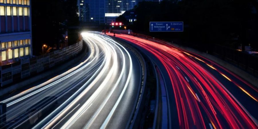 Blick auf die A40 in Essen
