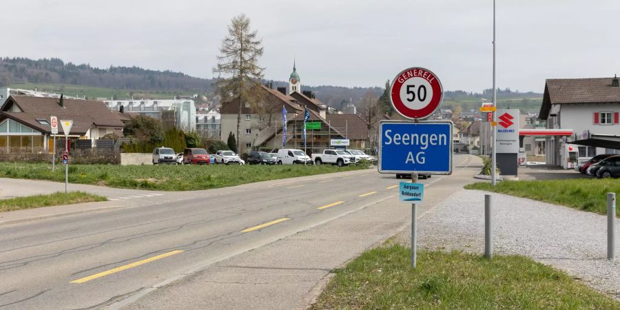 Einfahrtsstrasse Richtung Seengen.