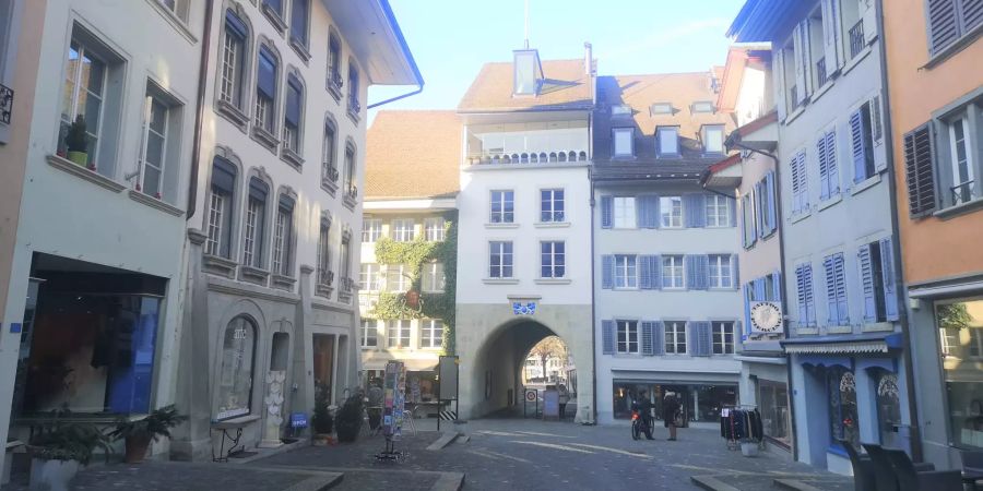 Die Rathausgasse der Gemeinde Lenzburg.