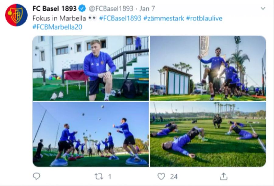 Bilder aus dem Training des FCB in Marbella..