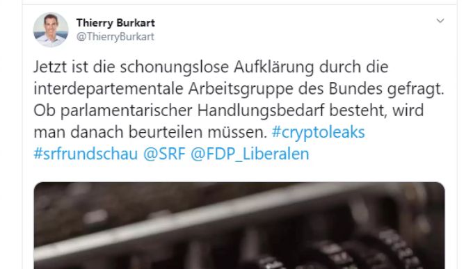 FDP-Nationalrat Thierry Burkart forderte am Dienstagmittag eine «schonungslose Aufklärung». burkart