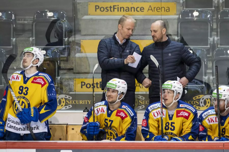 Johan Lundskog (l.) wird neuer Cheftrainer des SCB.