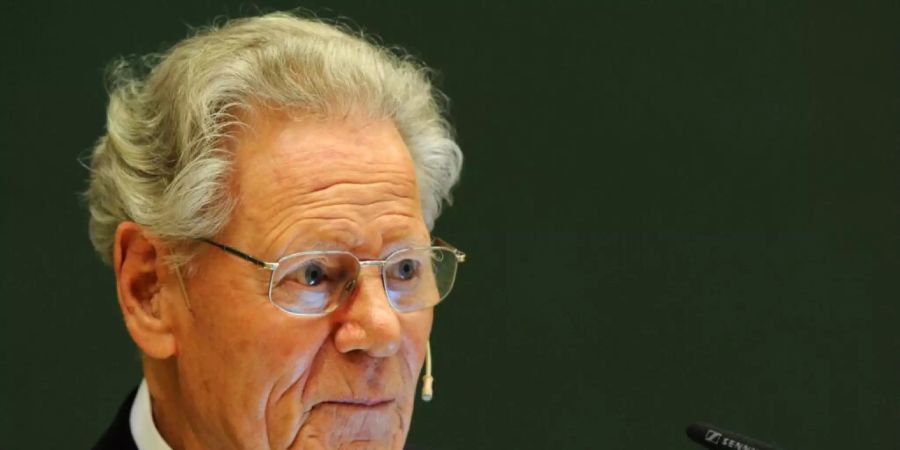 Hans Küng im April 2013 an der Universität Tübingen.