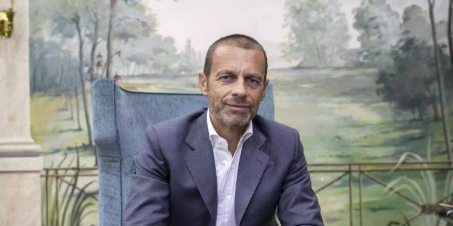 Fordert für die EM Zuschauer in den Stadien: Aleksander Ceferin, Präsident der UEFA. Foto: Manu Fernandez/AP/dpa