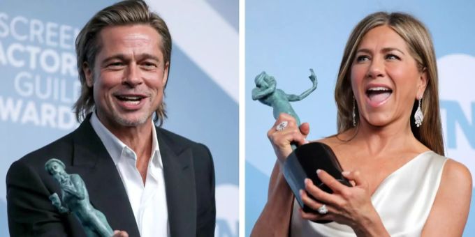 Jennifer Aniston und Brad Pitt an den SAG Awards 2020. Jennifer Aniston