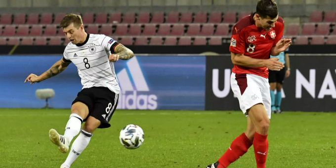 Toni Kroos im Länderspiel gegen die Schweiz. Toni Kroos
