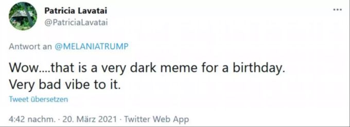 Auf Twitter hagelt es Kritik. melania trump