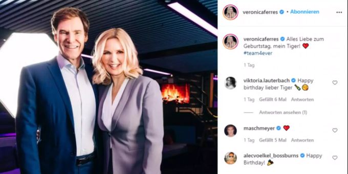 Veronica Ferres (rechts) gratuliert Ehemann Carsten Maschmeyer zum Geburtstag. Carsten Maschmeyer Veronica Ferres