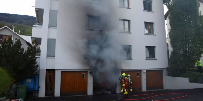Bei Buchs SG brach ein Brand aus. buchs sG