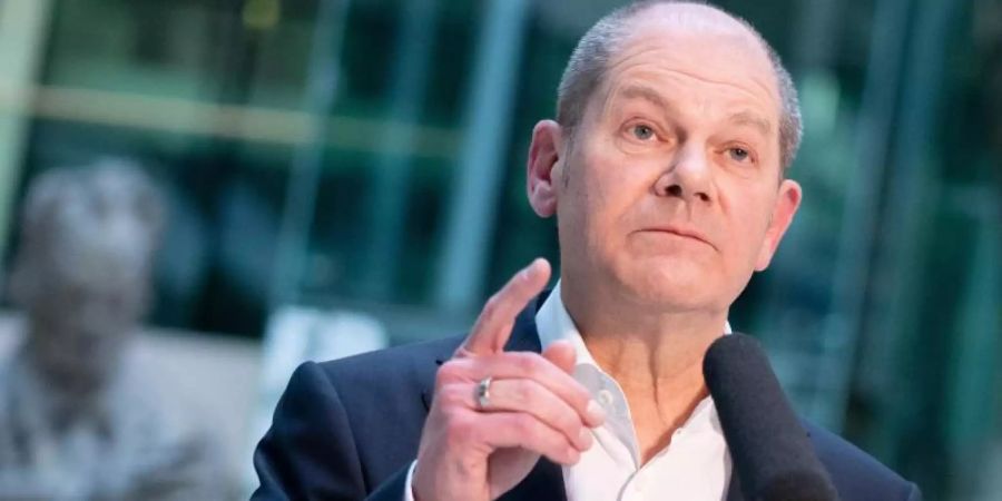 Olaf Scholz (SPD), Bundesminister der Finanzen und SPD-Kanzlerkandidat, verspricht Tempo bei den Corona-Impfungen. Foto: Kay Nietfeld/dpa