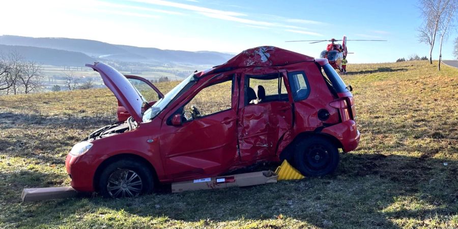 Alleinunfall in Oberhallau.