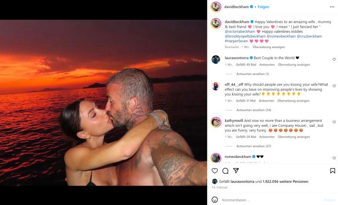 Gelten bei vielen als Traumpaar: Victoria und David Beckham. Victoria Beckham David Beckham