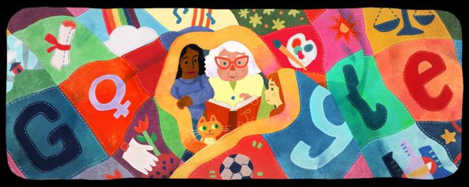 Weil Internationaler Frauentag ist, hat Google sein Doodle am 8. März angepasst. Internationaler Frauentag Google Doodle