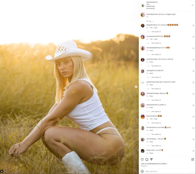 Auch der Cousin von Beckman wollte mal sehen, was es auf «OnlyFans» so zu bestaunen gibt. OnlyFans Sharna Beckman