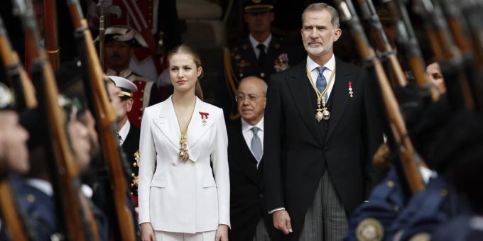 Prinzessin Leonor und ihr Vater, König Felipe von Spanien. Prinzessin Leonor Felipe