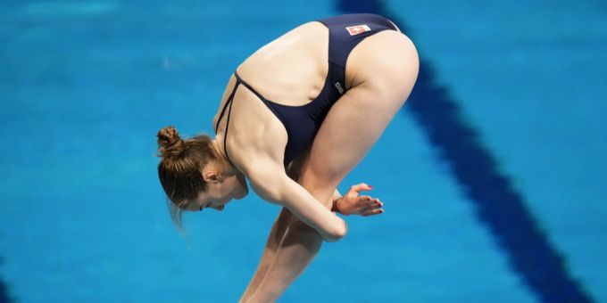 Michelle Heimberg wird an der WM in Doha Neunte vom 1-m.-Brett. Michelle Heimberg