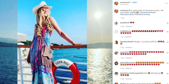 Sonya Kraus zeigt sich mit blonder Vollmähne. Sonya Kraus