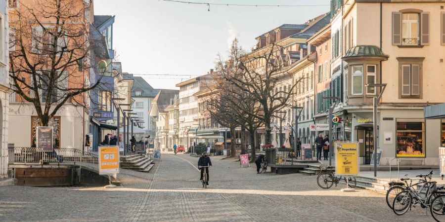 Fussgängerzone in der Marktgasse in Langenthal.