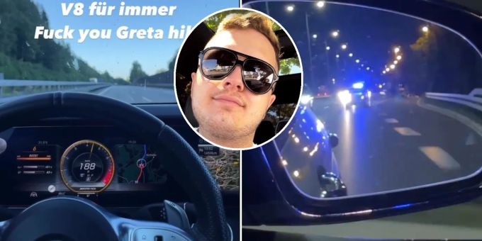«F*** you, Greta» - Bendrit rast mit Luxus-Mercedes in den Kosovo