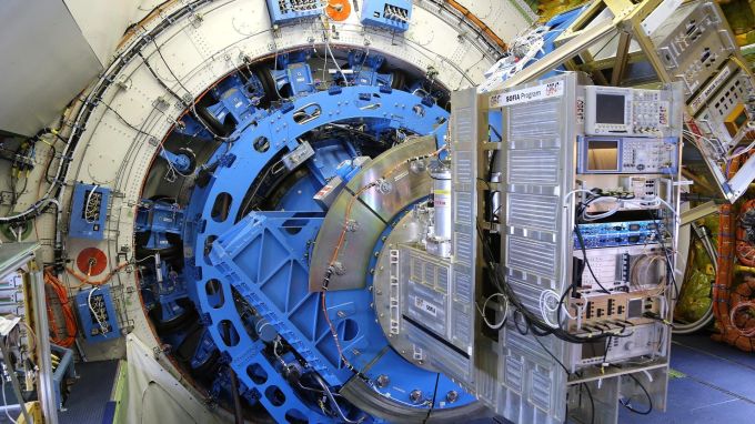Die fliegende Sternwarte: so sieht das Teleskop der Sofia aus. fliegende sternwarte