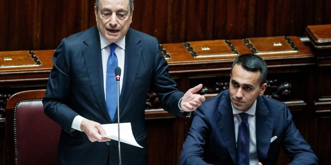 Steht vor einer Vertrauensfrage im Parlament: Mario Draghi. Steht vor einer Vertrauensfrage im Parlament: Mario Draghi.